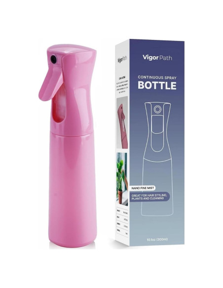Botella Spray Continuo VIGOR PATH 300ml Rosa - Pulverizador Versátil