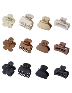 Pinzas para Cabello Drnytunk, 12 Piezas 3.81 cm Antideslizantes