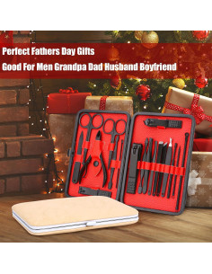 Juego de Manicura y Pedicura LifHap 18 Piezas Acero Inoxidable 2