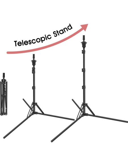 Soporte de Peluca Plegable LNASI Ajustable 43-142 cm Metal