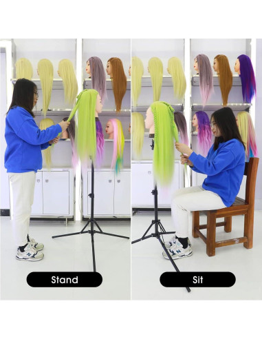 Soporte de Peluca Plegable LNASI Ajustable 43-142 cm Metal