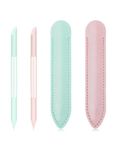 Juego de Empujadores de Cutículas de Vidrio EupHHonycs - 2 Piezas