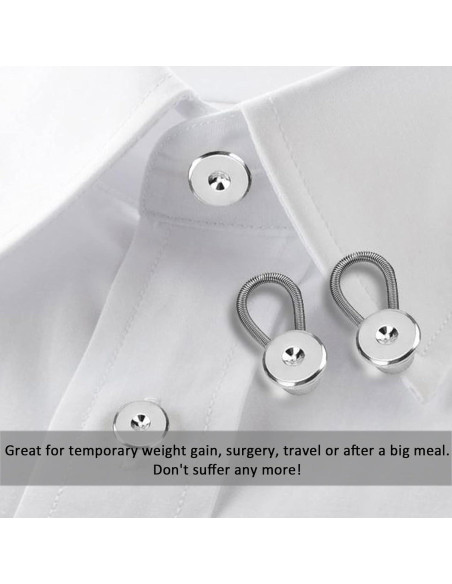 20 Extensores de Cuello THSIREE Flexibles para Camisas y Pantalones