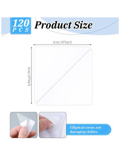 120 Soportes de Cuello Autoadhesivos ValueBargain para Camisas 2