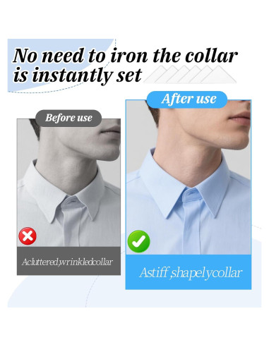 120 Soportes de Cuello Autoadhesivos ValueBargain para Camisas