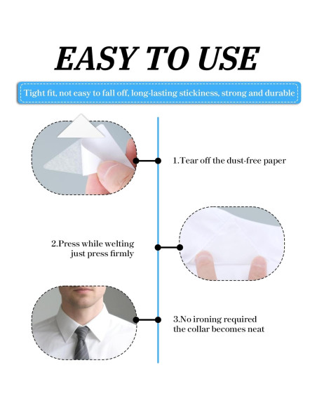 120 Soportes de Cuello Autoadhesivos ValueBargain para Camisas