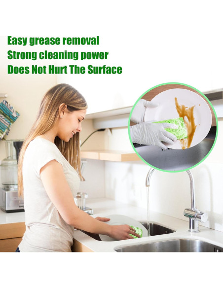 12 Esponjas de Cocina VUKOKU Reutilizables Ecológicas Multiusos