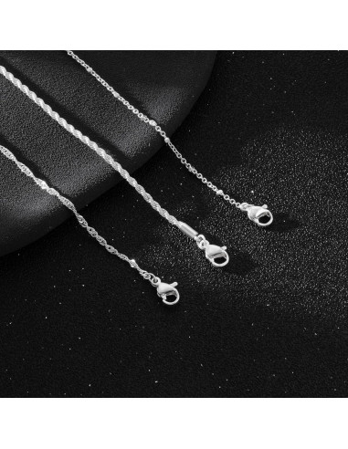 Conjunto de 3 Pulseras de Tobillo Risamil para Mujeres - Baño de Plata