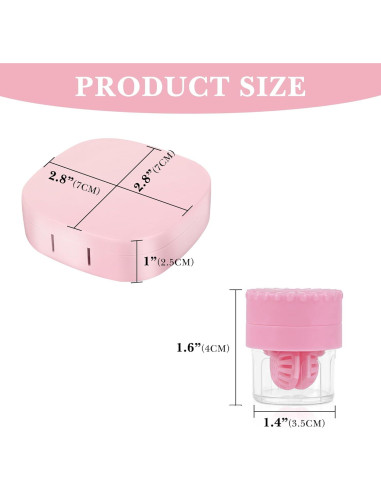 Estuches para Lentes de Contacto ReignSword - Kit de Viaje Rosa y Azul