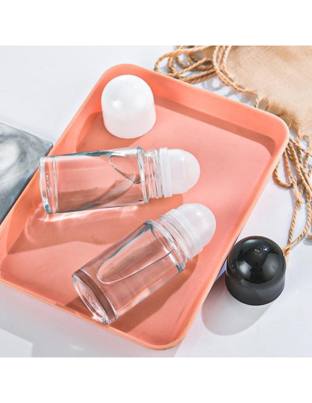 2 Botellas de Rodillo de Vidrio Galyacht 50ML A Prueba de Fugas