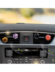 Clip de Ventilación de Auto ORIESSE, 4 Piezas Piedra Natural 2