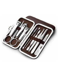 Set de Manicura y Pedicura 10 Piezas Yrighjo Acero Inoxidable