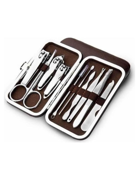 Set de Manicura y Pedicura 10 Piezas Yrighjo Acero Inoxidable