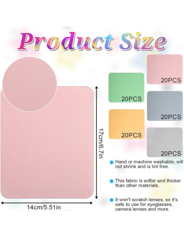 Paños de Limpieza Microfibra Suede Zyghjort 100 Pcs 14x17 cm