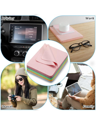 Paños de Limpieza Microfibra Suede Zyghjort 100 Pcs 14x17 cm