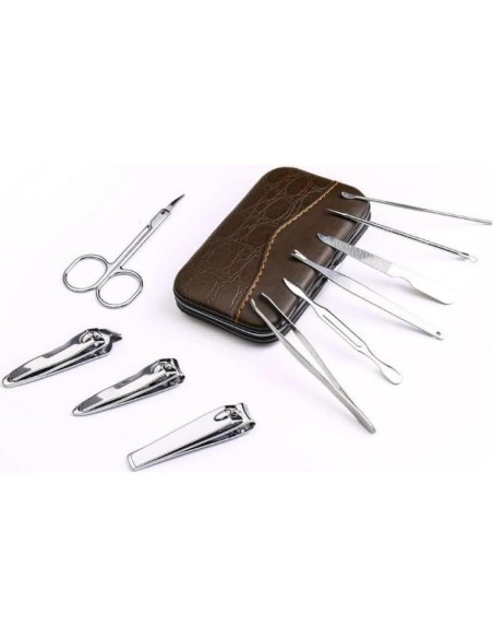 Set de Manicura y Pedicura 10 Piezas Yrighjo Acero Inoxidable