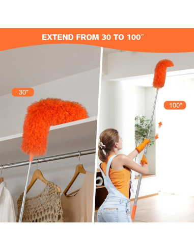 Plumero Extensible de Microfibra CHENCAILI 76.2 a 254 cm