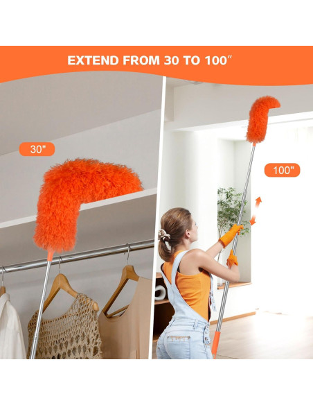 Plumero Extensible de Microfibra CHENCAILI 76.2 a 254 cm