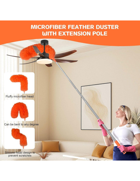 Plumero Extensible de Microfibra CHENCAILI 76.2 a 254 cm