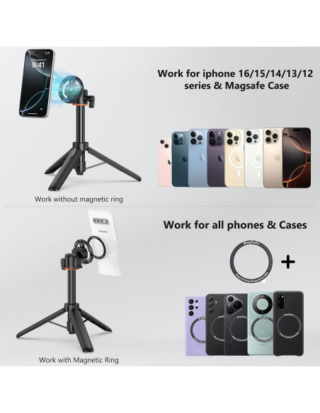 Soporte de trípode magnético VRIG para iPhone 12-16 Pro Max