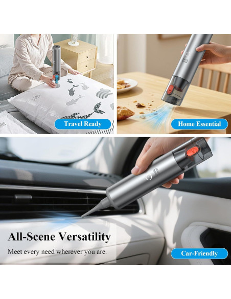 Aspiradora de Coche Minthouz DW199 Portátil Sin Cable HEPA
