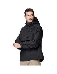 Chaqueta de Lluvia Hombre X-Large Negra Resistente al Agua 2