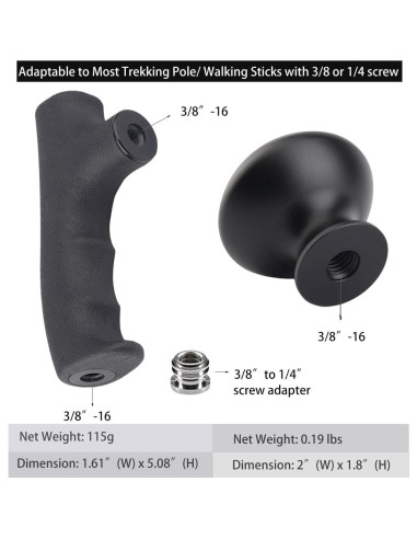 Empuñadura de Monopod Rigdance + Perilla de Aluminio para Bastón