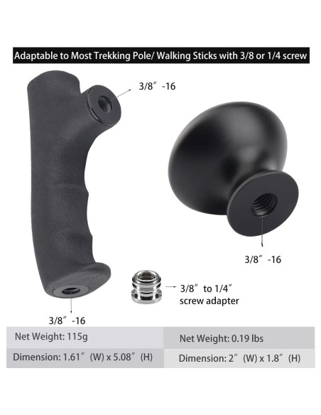 Empuñadura de Monopod Rigdance + Perilla de Aluminio para Bastón