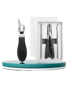 Juego de Cortauñas Profesional Pico de Águila 3 Piezas Negro