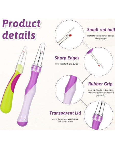 Desgarradores de Costura Alrhso - 2 Pcs, Ergonomicos, 13.46 cm