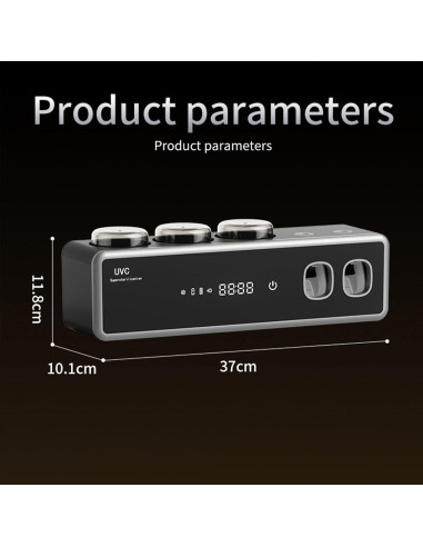 Soporte de Cepillo de Dientes Wekity Negro con Dispensador Automático