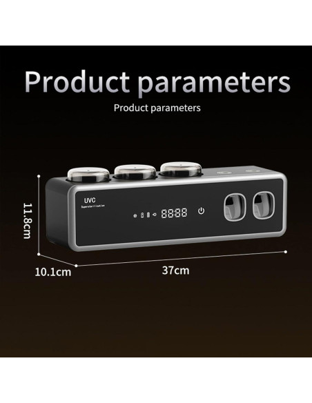 Soporte de Cepillo de Dientes Wekity Negro con Dispensador Automático