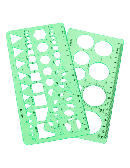 Plantillas de Círculo Ceemiaa - Paquete de 2 para Dibujo Geométrico