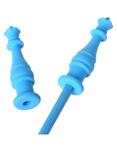 Tapón de Lápiz Masticable de Silicona Azul El Agarre del Lápiz 2