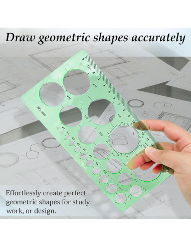 Plantillas de Círculo Ceemiaa - Paquete de 2 para Dibujo Geométrico