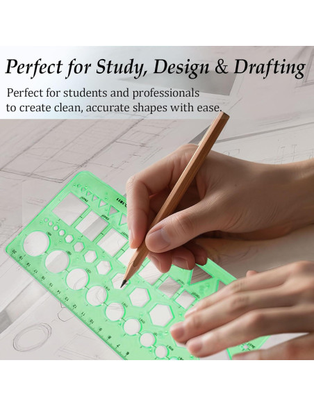 Plantillas de Círculo Ceemiaa - Paquete de 2 para Dibujo Geométrico