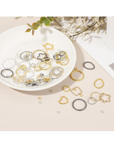 Kit 100 Anillas Abiertas y Retorcidas uxcell 4mm Oro K