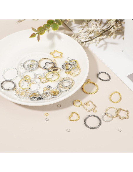 Kit 100 Anillas Abiertas y Retorcidas uxcell 4mm Oro K Kit 100 Anillas Abiertas y Retorcidas uxcell 4mm Oro K