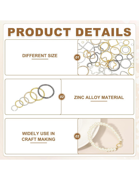 Kit 100 Anillas Abiertas y Retorcidas uxcell 4mm Oro K Kit 100 Anillas Abiertas y Retorcidas uxcell 4mm Oro K