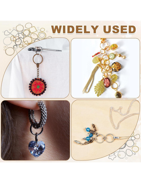 Kit 100 Anillas Abiertas y Retorcidas uxcell 4mm Oro K Kit 100 Anillas Abiertas y Retorcidas uxcell 4mm Oro K