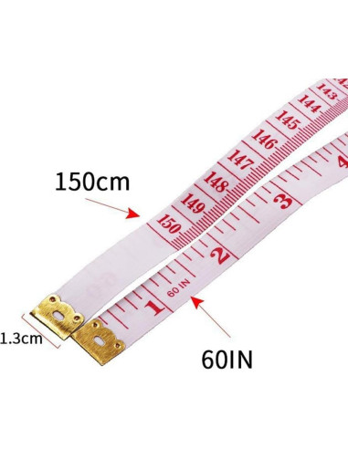 Cinta Métrica Flexible Doble Cara 150 cm Rosa - SquarezhenBo