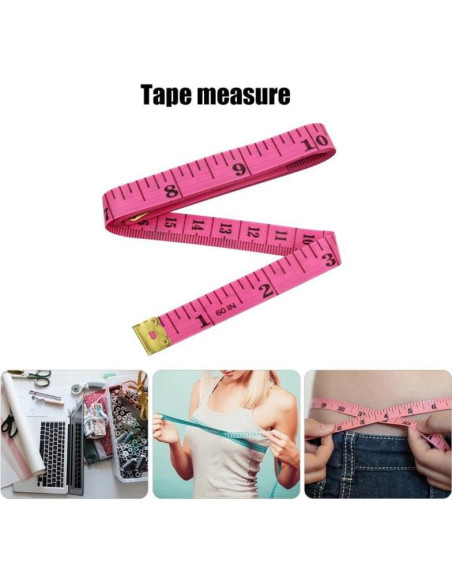 Cinta Métrica Flexible Doble Cara 150 cm Rosa - SquarezhenBo