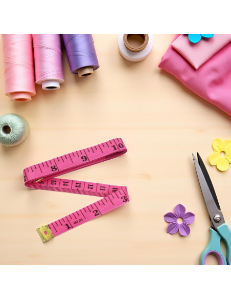 Cinta Métrica Flexible Doble Cara 150 cm Rosa - SquarezhenBo