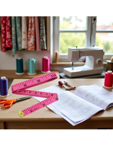 Cinta Métrica Flexible Doble Cara 150 cm Rosa - SquarezhenBo