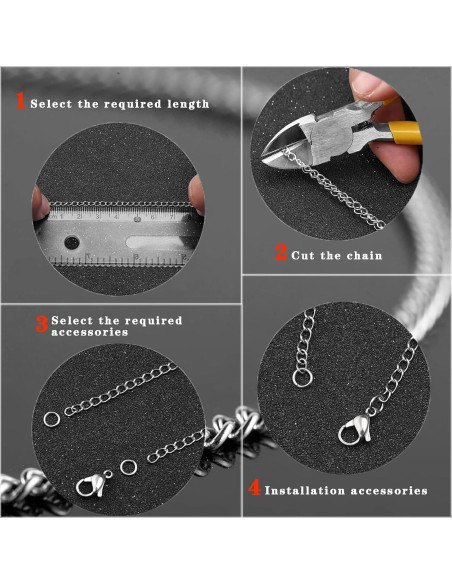 Kit de Fabricación de Joyas YZDTECH - Cadena 24.38 m, 8 Colores, 80 Cierres