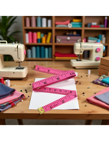 Cinta Métrica Flexible Doble Cara 150 cm Rosa - SquarezhenBo