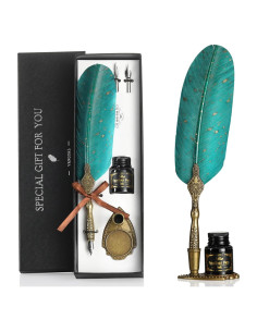 Pluma de Caligrafía VANGOAL Verde Vintage con Tinta Negra