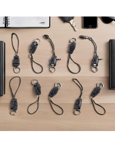 10 Hebillas Desmontables Negras Antipérdida para Teléfonos 2