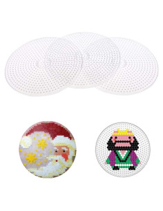 Tableros de Cuentas Perler 15cm Transparentes - Set de 3 Piezas