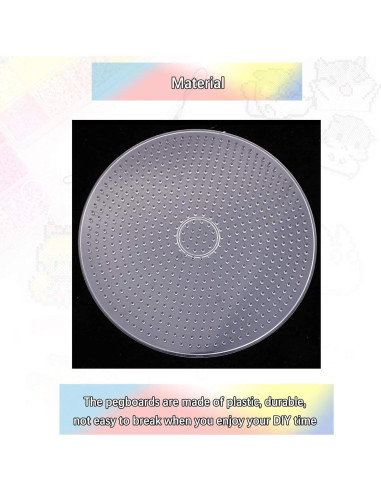 Tableros de Cuentas Perler 15cm Transparentes - Set de 3 Piezas